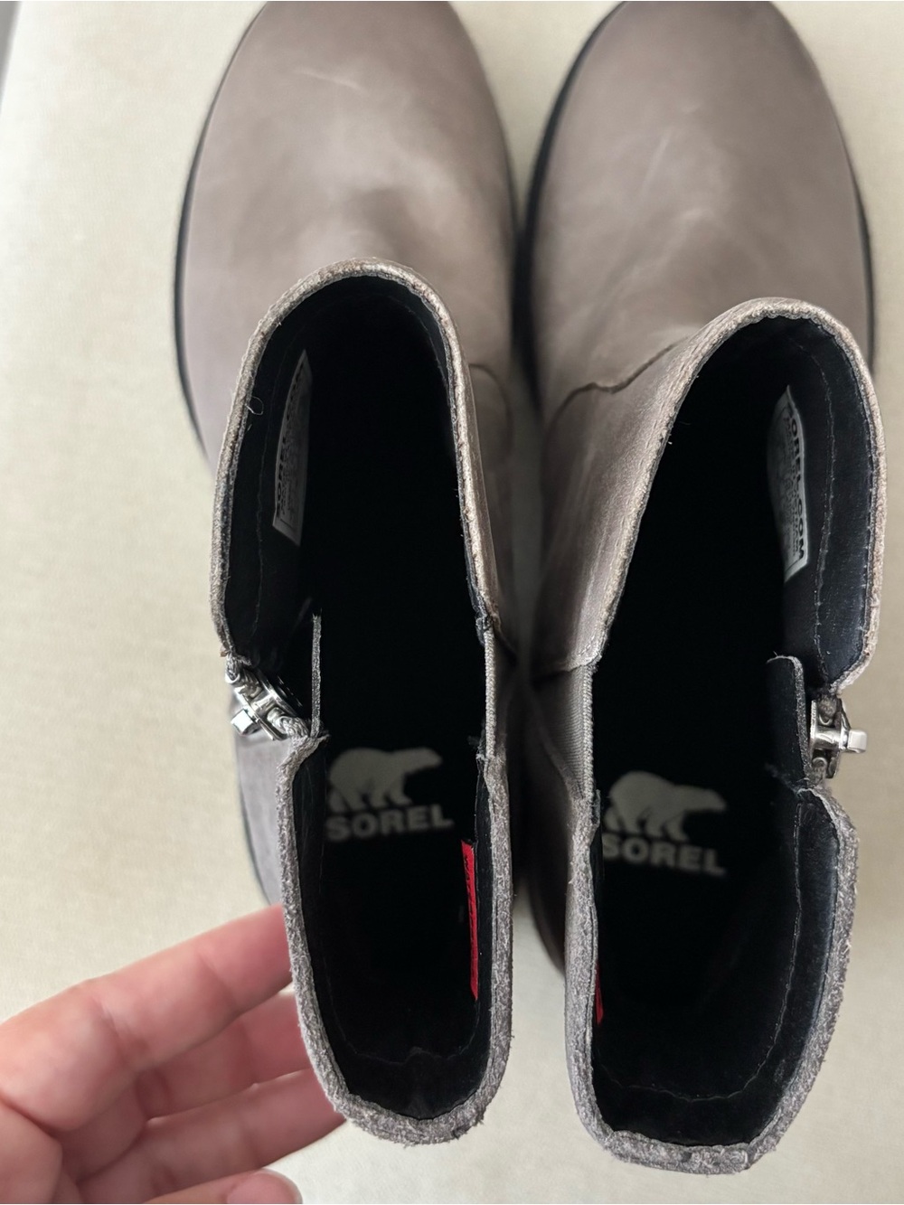 SOREL WATERPROOF Women's Grey Ankle Boots - Size 8 - Picture 8 of 11